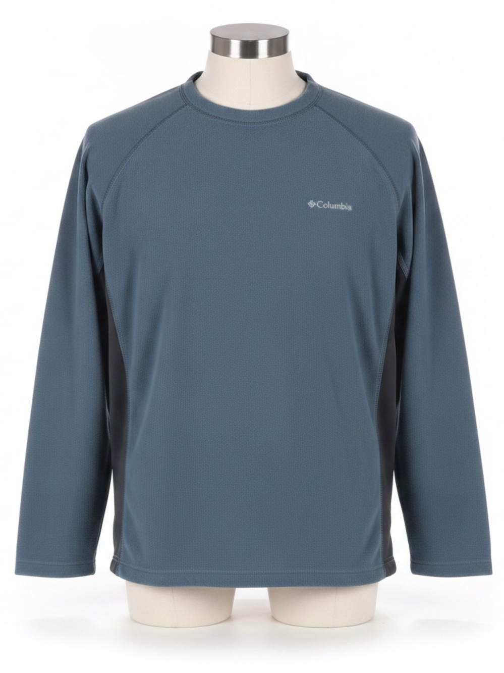 Columbia Men’s 2XLT XXL Tall Lightweight Fleece Shirt Blue Black Long Sleeve